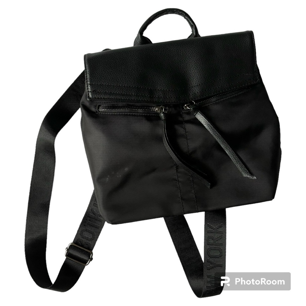 Botkier New York Mini Backpack black nylon and leather one size adjustable strap